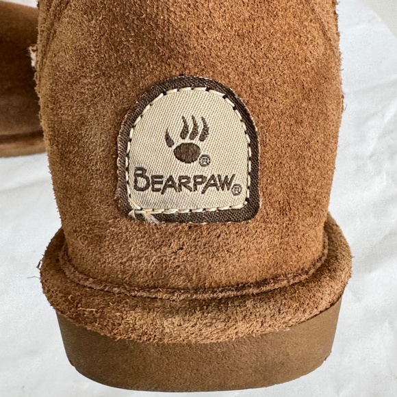 Bearpaw Emma Hickory Suede Mid Calf Sheepskin Wool Mukluks Winter Boots 7 Tall - Picture 8 of 11